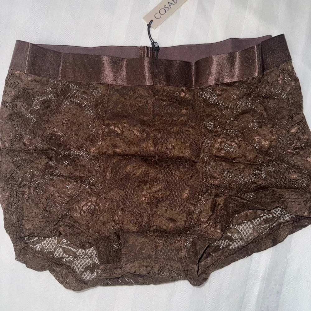 Cosabella Never Say Never Mens Lace Boxer Briefs Espresso Brown New‎ New Size M